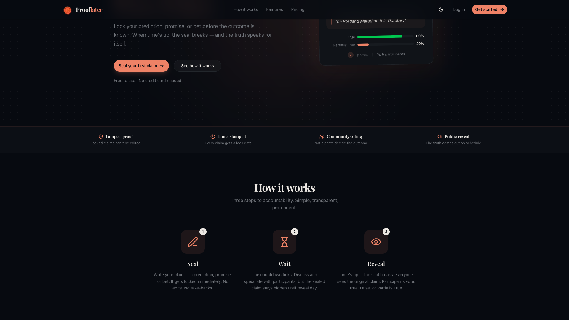 How it works - Seal, Wait, Reveal